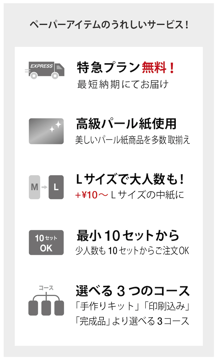 結婚式 招待状・席次表の通販 ｜ 印刷も手作りもお得なデザインストア